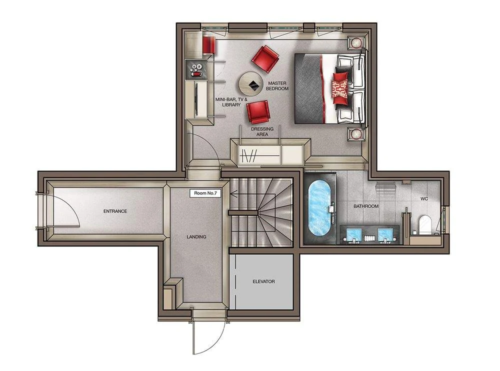 Petite Executive Room, plan 1