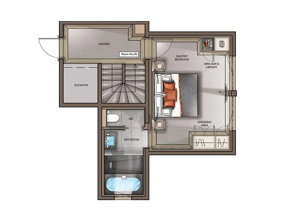 Petite Executive Room, plan 2