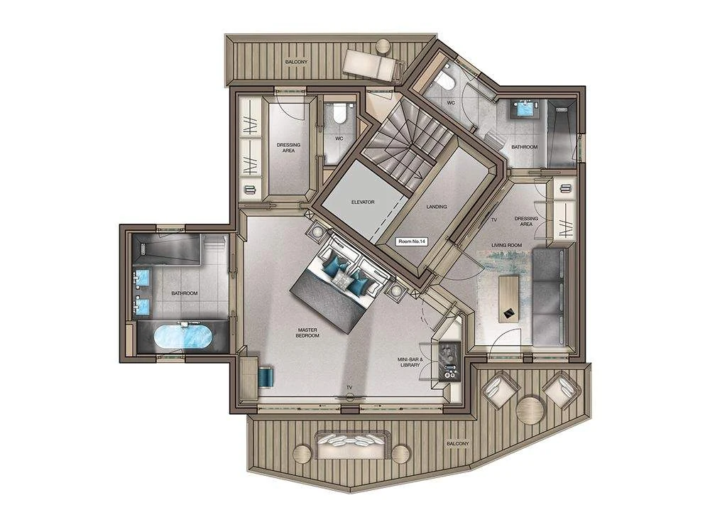 Suite, plan 1