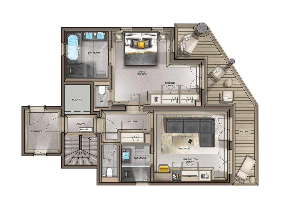 Suite, plan 2
