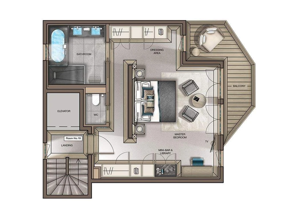 Superior Room, plan 1