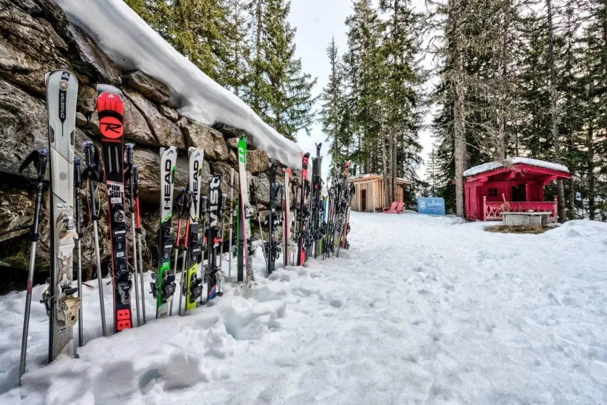Sivolière Hôtel & Résidence · Skis by the forest