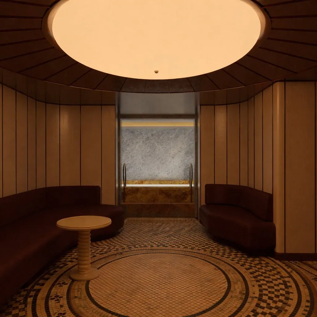 Bourbon Hotel · 3D render: spa lounge
