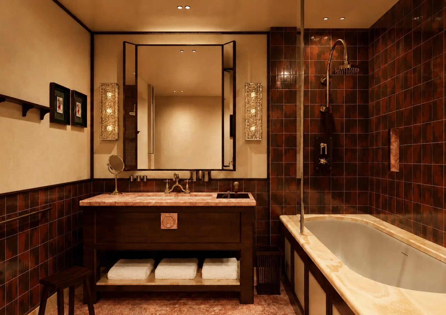 Bourbon Hotel · 3D render: bathroom