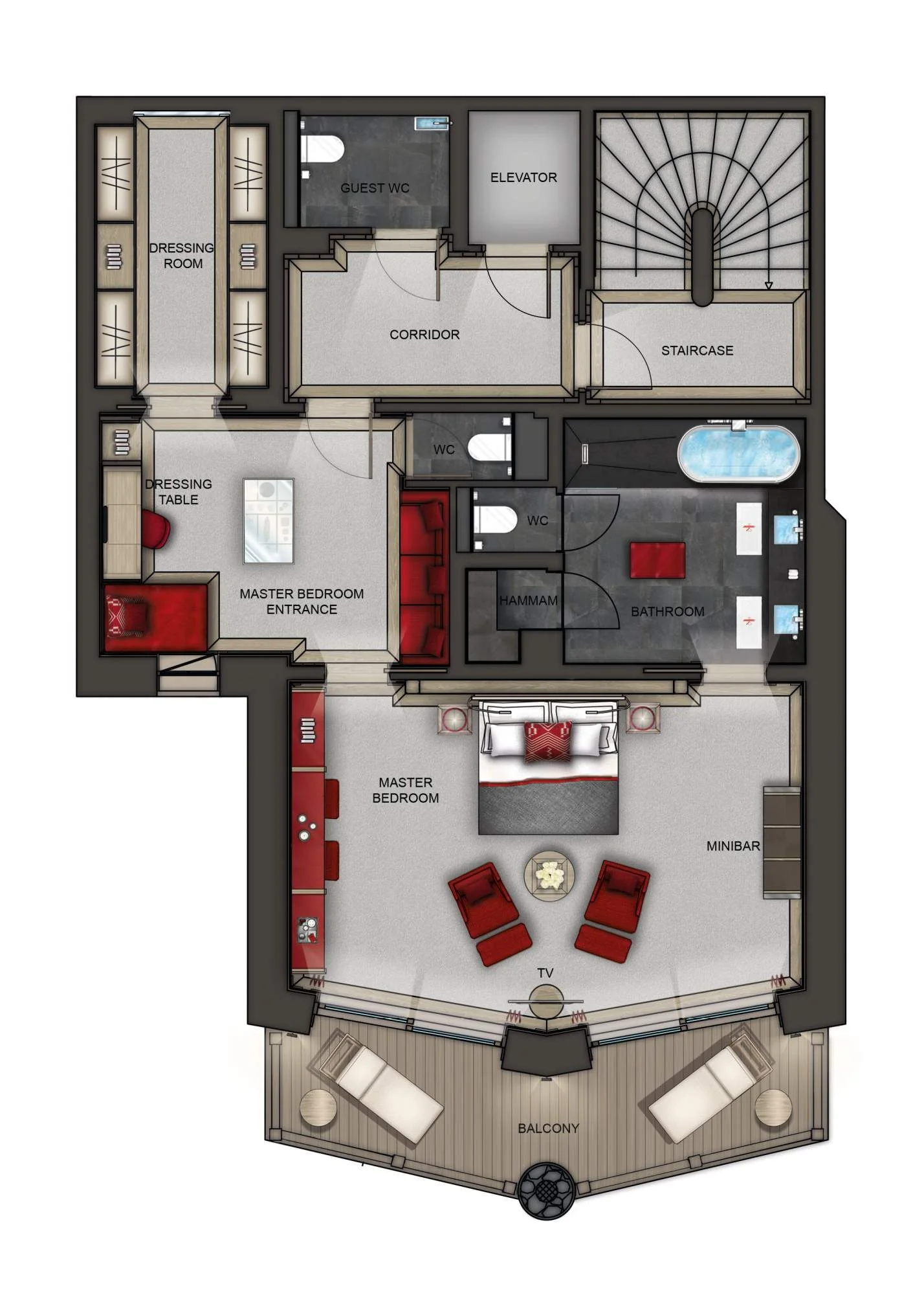 Suite-Chalet K3, plan 2
