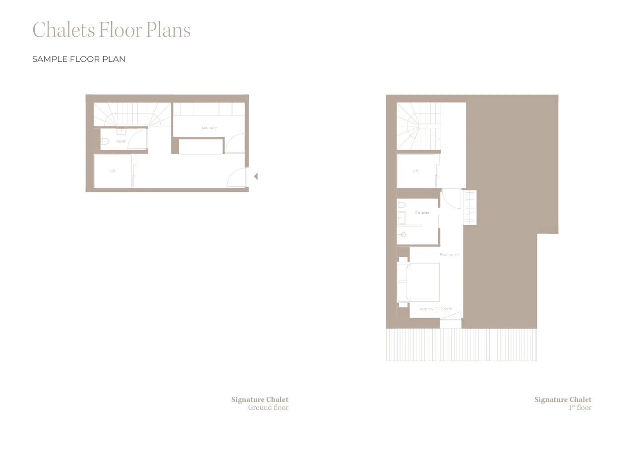Three-Bedroom Chalets, plan 1